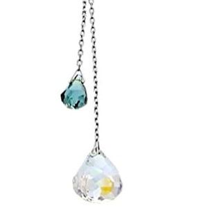 SWAROVSKI Lunar Moonlight Blue and Clear Crystals Necklace New w Boxes